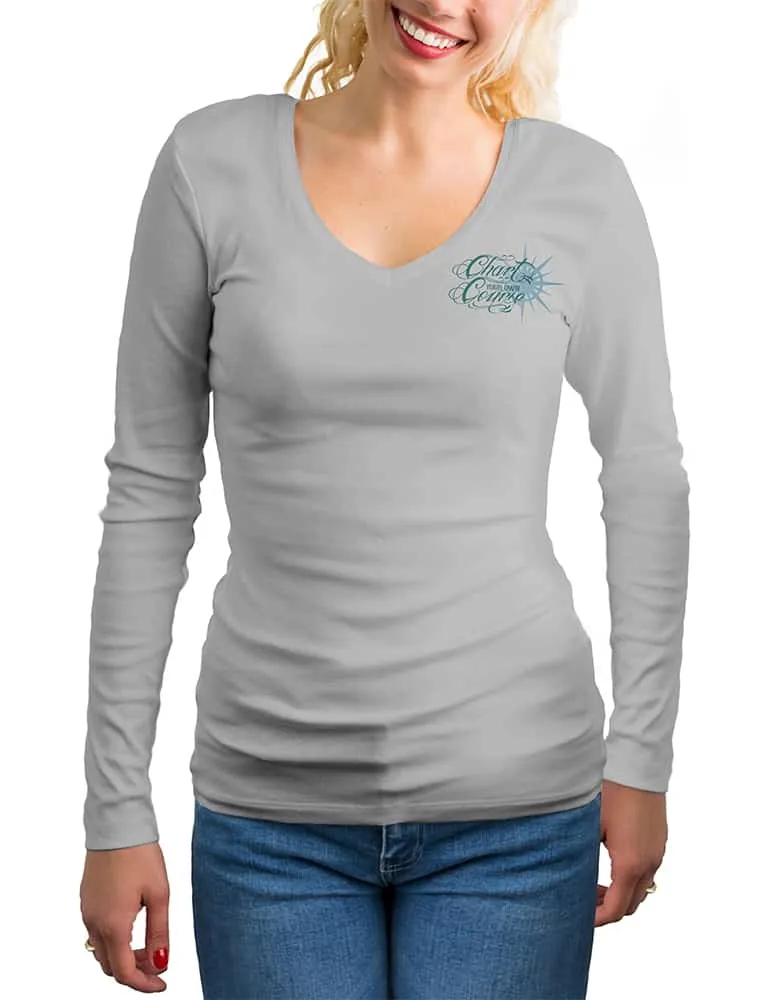 Women's Sea Turtle UV Rash Guard by Chart Your Own Course | Long Sleeve | UPF 50 Sun Protection | Performance Polyester