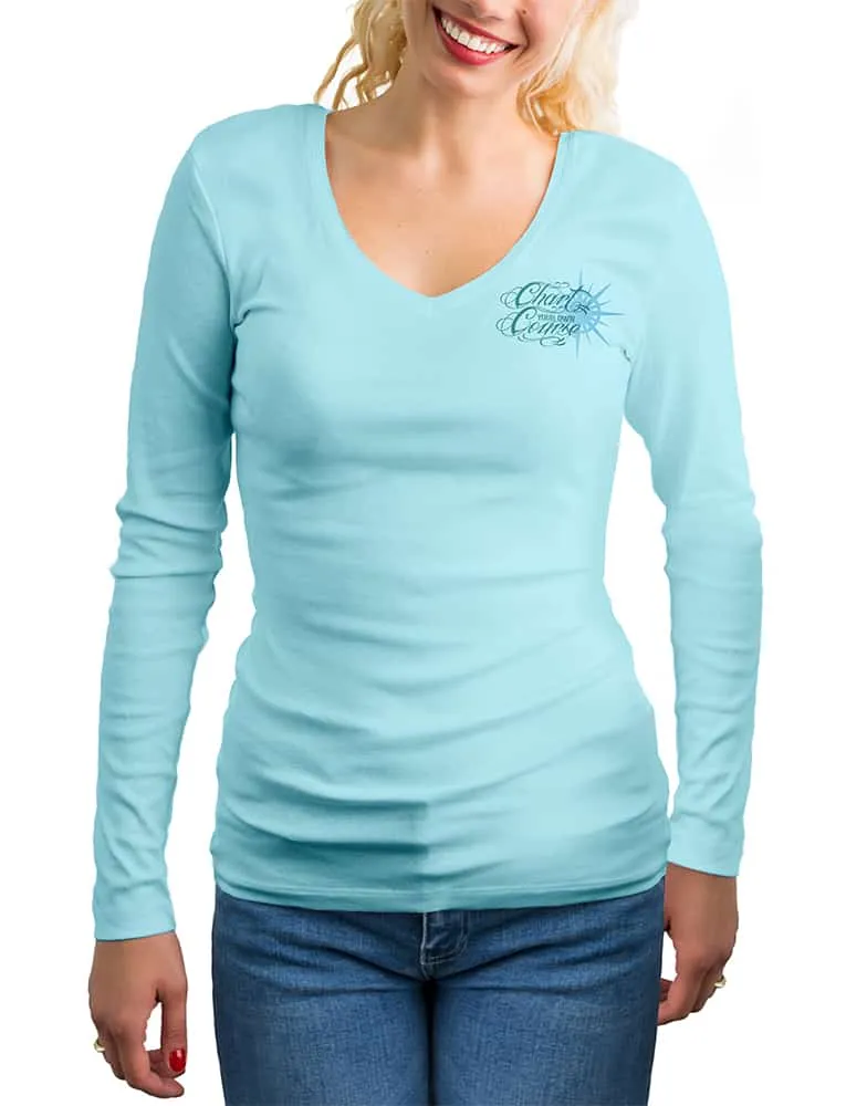 Women's Sea Turtle UV Rash Guard by Chart Your Own Course | Long Sleeve | UPF 50 Sun Protection | Performance Polyester