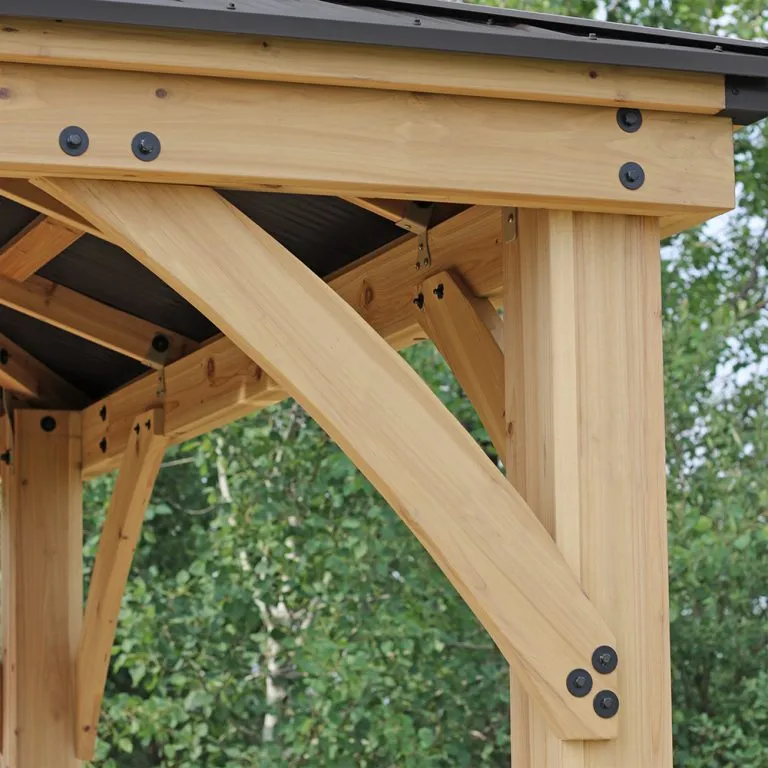 Yardistry Meridian Gazebo 12ft x 16ft (3.66m x 4.88m) with Mesh Kit