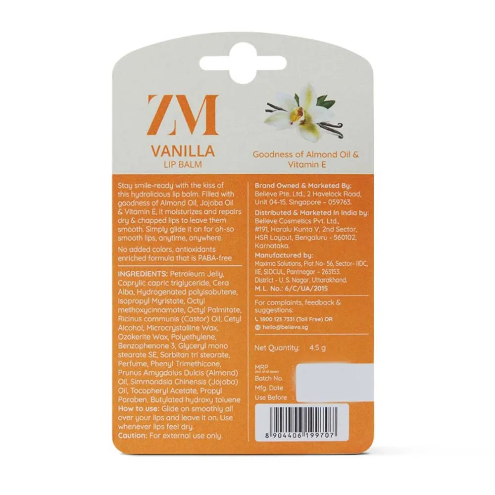 Zayn & Myza Moisturizing Lip Balms (4.5g) - Vanilla
